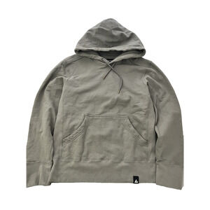 American Giant Mens Pullover Hoodie Sweatshirt Medium Greige Heavyweight USA